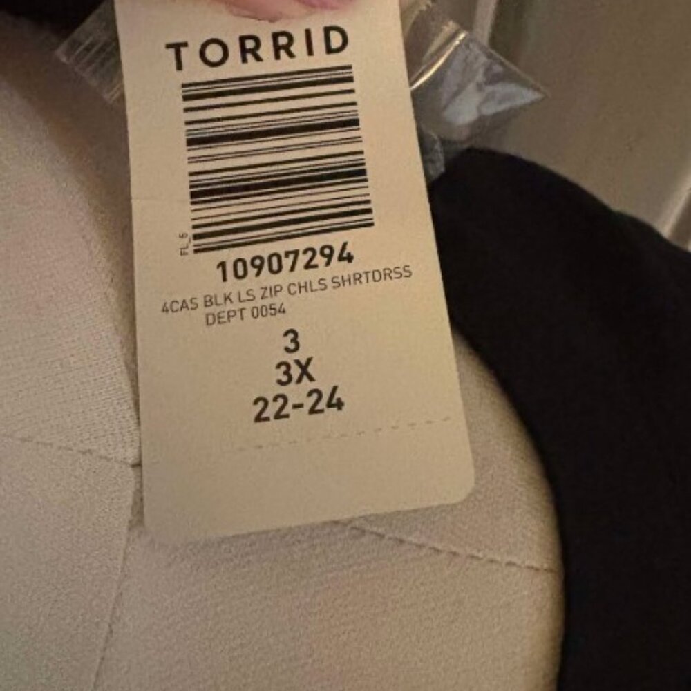 NWT size 3 Torrid Mini Challis Zip-Front Shirt Dress - Picture 6 of 6